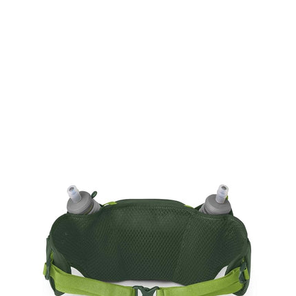 Osprey Duro Dyna Hydration Waist Pack with Hydraulics Soft Flasks for Running, Seaweed Green/Limon