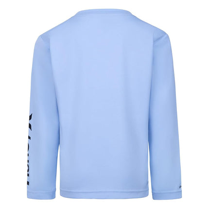 Camisa de natación de manga larga Hurley para niños UPF 50+ Rash Guard, azul soñador jaspeado, 7