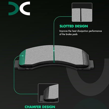 SCITOO D1414 D1602 Front Rear Brake Pads Sets Fit For Ford For F-150 2012-2020
