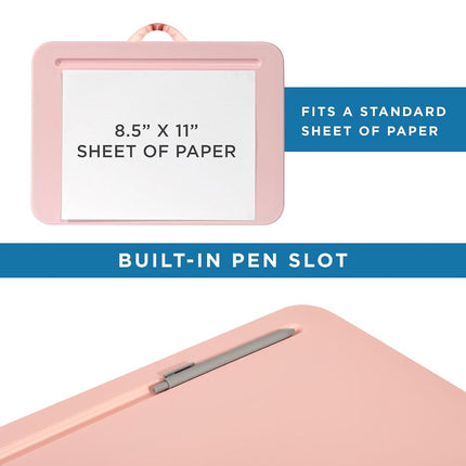 LapGear Compact Lap Desk - Rose Quartz - Fits up to 13.3 Inch laptops - Pack of 12 - Style No. 43004