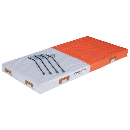 CHAMPRO PVC Quilted Double First Base (Orange/White, 28 x 2-Inch)
