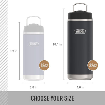 THERMOS ICON Series by Stainless Steel Water Bottle with Straw Lid, 32 Ounce, Glacier