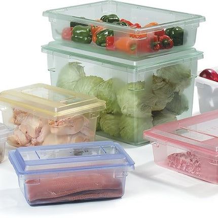 Tapa de plástico para recipientes de alimentos Storplus de Carlisle FoodService Products, tapa para recipientes de almacenamiento, tapa rectangular con diseño apilable para almacenamiento de alimentos, 18 x 12 pulgadas, transparente (paquete de 6)