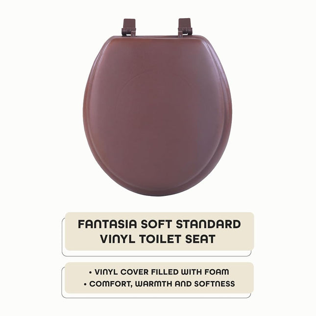 Achim Home Furnishings TOVYSTCH04 Fantasia Standard Toilet Seat, 17-Inch, Soft Chocolate