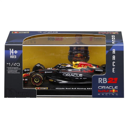 Bburago Red Bull Racing RB21 2025#1 Max Verstappen Diecast Model Car 1:43 with Display Case and Base Official F1 Red Bull Replica Officially Licensed, Recommended Age 14+ Years
