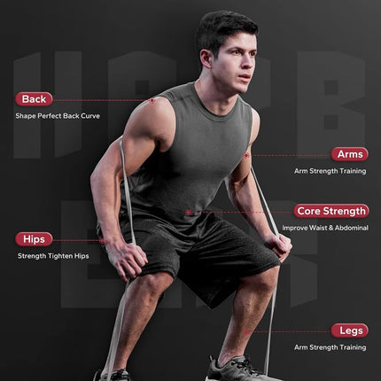 HAPBEAR Pull Up Assistance Bands - Pull Up Bands - Resistance Bands - Exercise Bands Resistance Bands Set - Workout Bands for Working Out, Stretching, Muscle Training - Gray(5-170LBS)