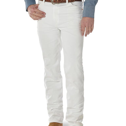 Wrangler Men's Cowboy Cut Slim Fit Jean, White, 32Wx30L