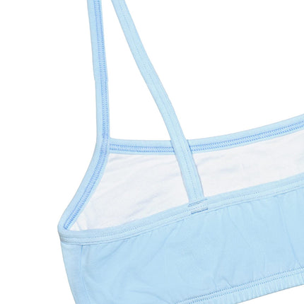 Fruit of the Loom Girls' Cotton Spaghetti Strap Sport Bra, Hyacinth/Eyeshadow/Grey Heather/White/Lilac/Blushing Rose, 32, Hyacinth/Eyeshadow/Grey Heather/White/Lilac/Blushing Rose, 32