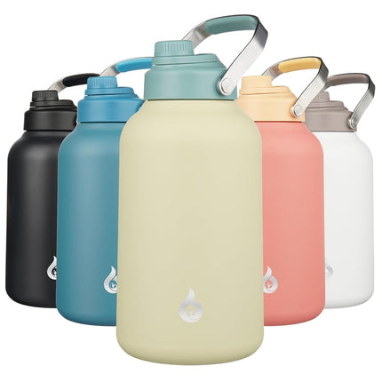 BJPKPK 1 Gallon Insulated Water Bottle, 128oz Stai