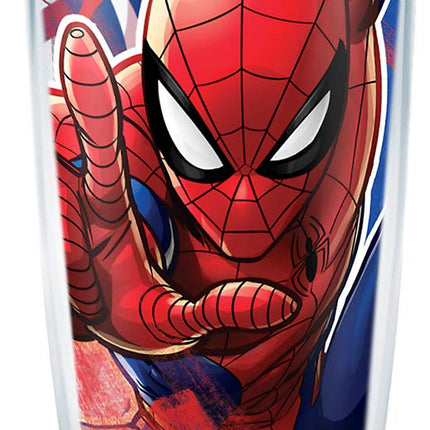 Tervis Marvel Spider-Man Iconic Fabriqué aux États-Unis Gobelet de voyage isotherme à double paroi Maintient les boissons froides et chaudes, 47 cl, Classique