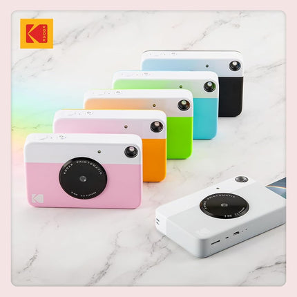 KODAK Printomatic Full-Color Instant Print Digital Camera, Zink 2x3" (5.1x7.5 cm) Sticky-Back Photo Paper, 5MP, Portable, Creative Fun Gift for Birthday, Christmas, Holiday, Pink