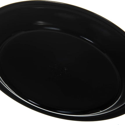 Carlisle FoodService Products Kingline Plastic Dinner Plate, Melamine Plate for Catering, Restaurants, 9 Inches, Black, (Pack of 48)