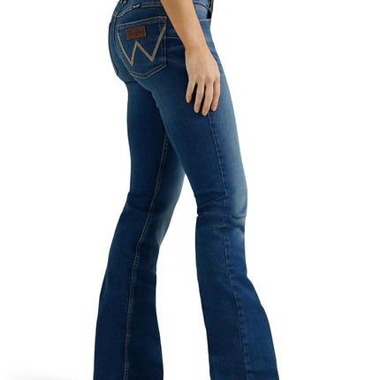 Wrangler Women's Retro Mae Mid Rise Stretch Boot Cut Jean, Vivianna, 13 Extra Long