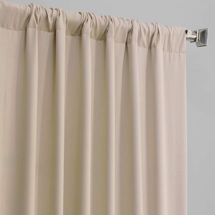 HPD Half Price Drapes Darkening Curtains 108 Inches Long for Bedroom & Living Room (1 Panel), 50 X 108, Egg Nog, Polyester Blend, 50" W x 108" L (Pack of 1)