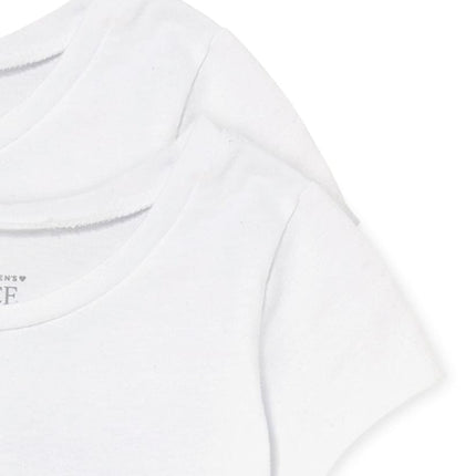 The Children's Place Girls' Toddler Basic Layering Tee 2-Pack T-Shirt, White, 2 Years