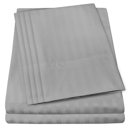 Dobby Stripe Queen Sheets - 6 Piece 1500 Supreme C