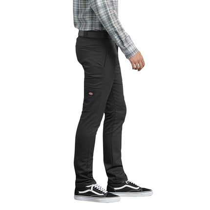 Dickies Pantalón de hombre, corte skinny recto, negro, 38W 30L UK