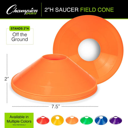 Champion Sports SCXSET Saucer Field Cone Set, Multicolored