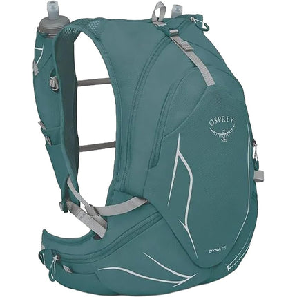 Gilet d'hydratation de course Osprey Dyna 15L pour femme avec réservoir Hydraulics, Cascade Blue/Silver Lining, Taille XS/S