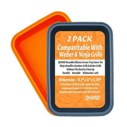 QHAND Drip Pans for Weber - Grill Accessories for 