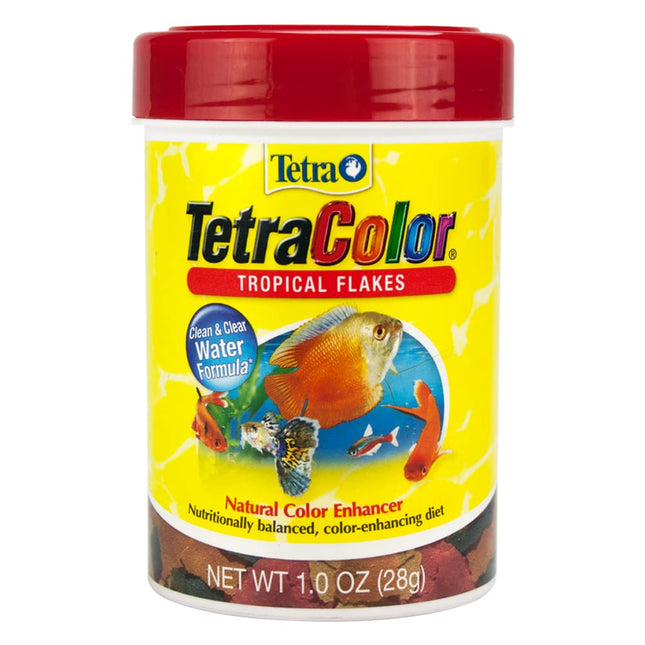 Tetra Tropical Color Flakes, Fish Food with Natural Color Enhancer, Nutritionally Balanced, Rich in Natural Plant Pigments, Enhanced with Vitamin C & ProCare, 28g