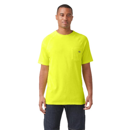 T-shirt à manches courtes Dickies pour hommes, avec poche, rafraîchissant, jaune vif, XX-Large