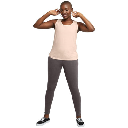Hanes Mallas de jersey elástico para mujer, gris carbón jaspeado, talla 2XL