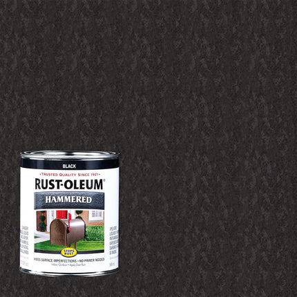 Rust-Oleum 239075 Stops Rust Hammered Finish Paint, Quart, Dark Bronze, 32 Fl Oz (Pack of 1)
