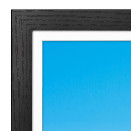 Cadre d'affiche Americanflat 12x18 avec verre incassable - Utiliser comme cadre 11x17 avec passe-partout ou afficher une photo 12x18 sans passe-partout - Collection Hudson - Grands cadres pour affichage mural - Noir