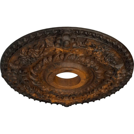 Ekena Millwork CM18RORUS Rose Ceiling Medallion, Rust