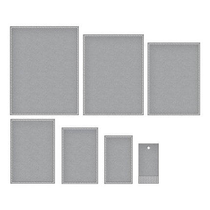 Spellbinders Etched Dies from Happy Hour-Perfect Touch Rectangles and Tag