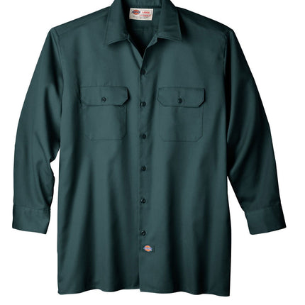 Dickies Men's Long Sleeve Work Shirt, Lincoln Gree