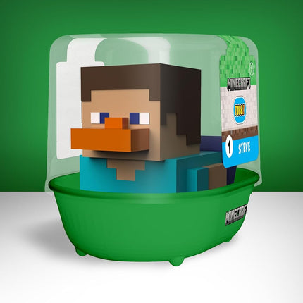 TUBBZ: Minecraft - Steve Blocky Hero Rubber Duck Collectable Toy 9 cm