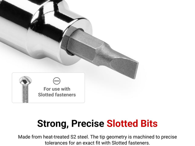 TEKTON 3/8 Inch Drive x 3/8 Inch Slotted Bit Socket | SHB10204
