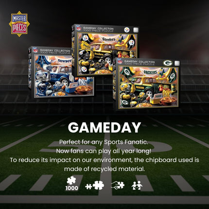 Masterpieces 1000 Piece Jigsaw Puzzle for Adults - NFL Green Bay Packers Gameday - 19.25"x26.75"