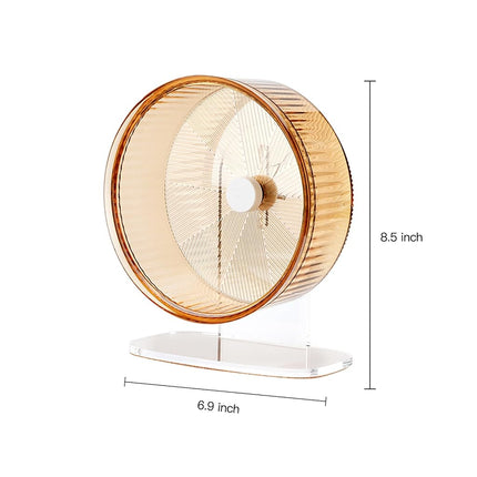 Super-Silent Hamster Exercise Wheel: Silent Spin Toys Hamster Running Wheels with Height Adjustable Stand for Hamsters Gerbils Mice Or Other Small Animals -6.5inch Yellow