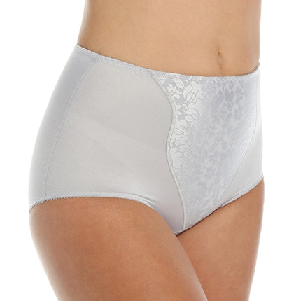 Bali Women's Shapewear Double Support® Coordinate Brief with Lace Tummy Panel Light Control 2-Pack, 2 Soft Taupe, X-Large