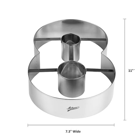 Ateco Large Number 8 Stainless Steel Cookie Cutter, 7.3 Inch Size
