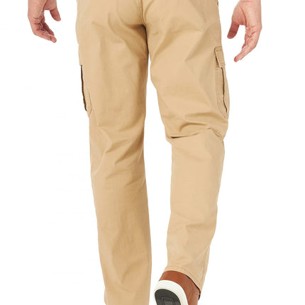 Wrangler Authentics Men's Relaxed Fit Stretch Cargo Pant Casual, Travertine Ripstop, 48W x 30L