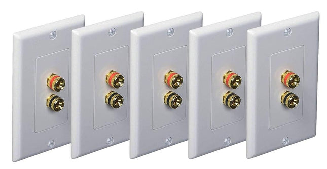 iMBAPrice (5 Pack) Premium 2 Connector Banana Wall