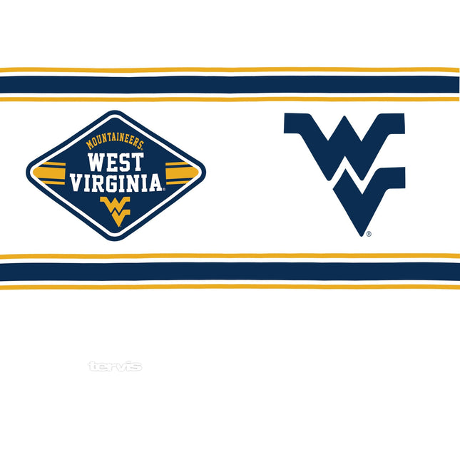 Tervis West Virginia Mountaineers - First String Made in USA Double Walled Insulated Tumbler Travel Cup Keeps Drinks Cold & Hot, 24oz, Classic