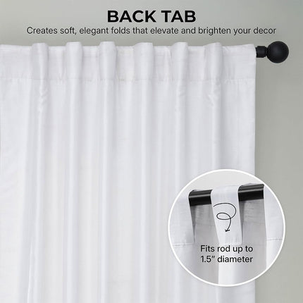 HPD Half Price Drapes PDCH-KBS1BO-120 Blackout Vintage Textured Faux Dupioni Curtain (1 Panel), 50 X 120, Ice