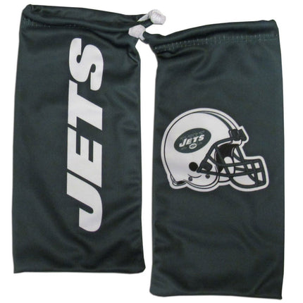 NFL Siskiyou Sports Fan Shop New York Jets Chrome Wrap Sunglasses and Bag One Size Black