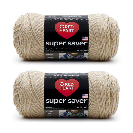 Red Heart Super Saver (2er-Pack) (Buff, 200 g pro 
