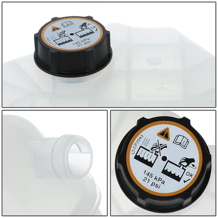 DNA MOTORING OEM-RT-FO3014114 OE Style Coolant Overflow Reservoir Tank w/Cap Compatible with 11-19 Ford Fiesta