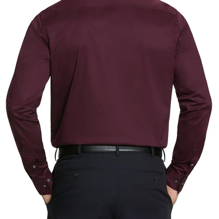 Van Heusen Men's Dress Shirt Regular Fit Flex Collar Stretch Solid, Hearth, 15" Neck 34"-35" Sleeve