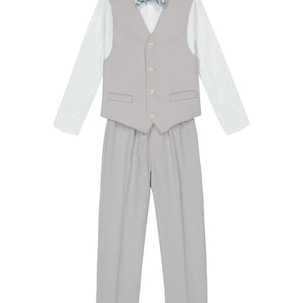 Van Heusen Boys' 4-Piece Formal Suit Set, Vest, Pa