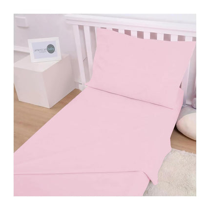 Parure de draps pour tout-petit en jersey 100 % coton de American Baby Company, Rose