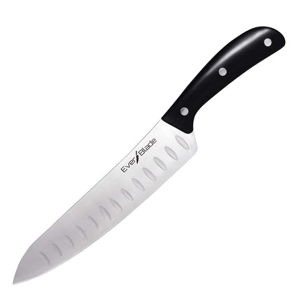 Ontel EverBlade Self Sharpening Professional Chef Knife, Deluxe Edition with Non-Stick Surface, German Steel Kitchen Knife in Knife Block with Convex Edge for Easy Slicing, Versatile & Durable