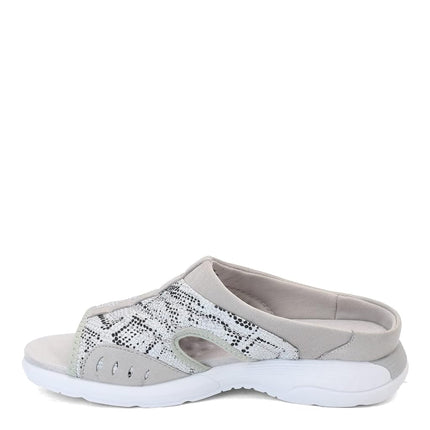 Easy Spirit Womens Traciee2 Open Toe Casual Slide Sandals, Silver,